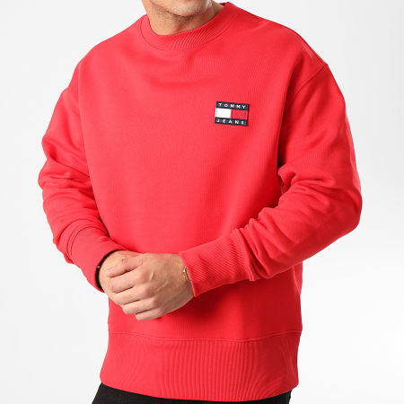 Tommy Jeans - Sweat Crewneck Tommy Badge 6592 Rouge