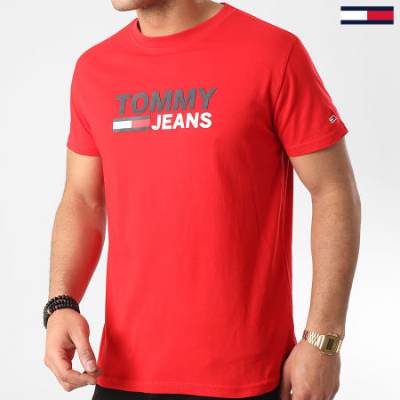 Tommy Jeans - Tee Shirt Corp Logo 7843 Rouge