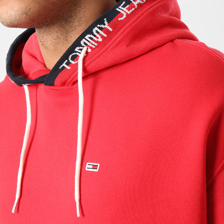 Tommy Jeans - Sweat Capuche Branded Rib 7886 Rouge