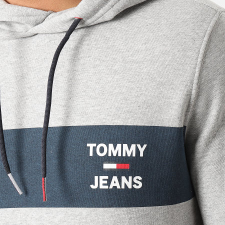 Tommy Jeans - Sweat Capuche Essential Graphic 7929 Gris Chiné
