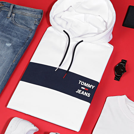 Tommy Jeans - Sweat Capuche Essential Graphic 7929 Blanc
