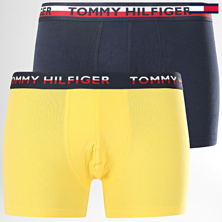 Tommy Hilfiger - Lot De 2 Boxers 0746 Bleu Marine Jaune
