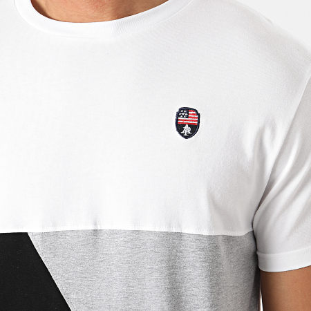 American People - Tee Shirt Murex Blanc Gris Chiné Noir