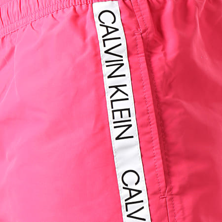 Calvin Klein - Short De Bain A Bandes Medium Drawstring 0434 Rose