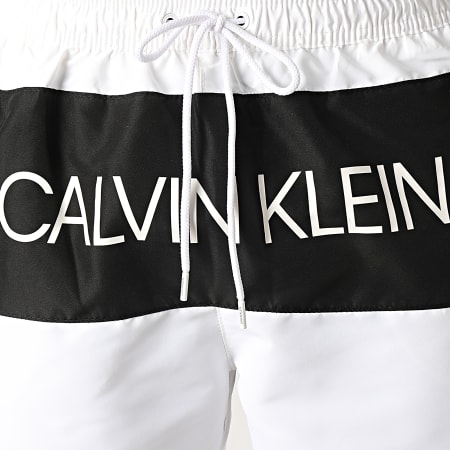 Calvin Klein - Short De Bain Medium Drawstring 0456 Blanc