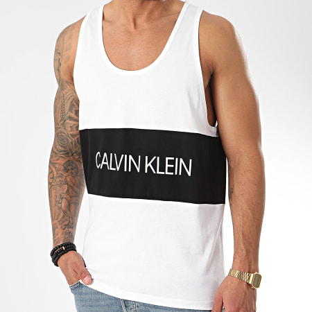 Calvin Klein - Débardeur Loose Crew 0478 Blanc Noir