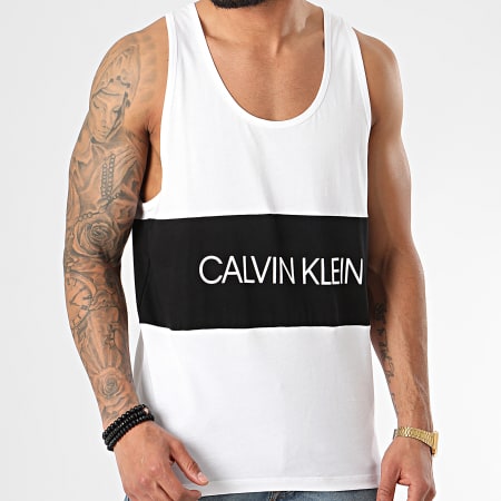 Calvin Klein - Débardeur Loose Crew 0478 Blanc Noir