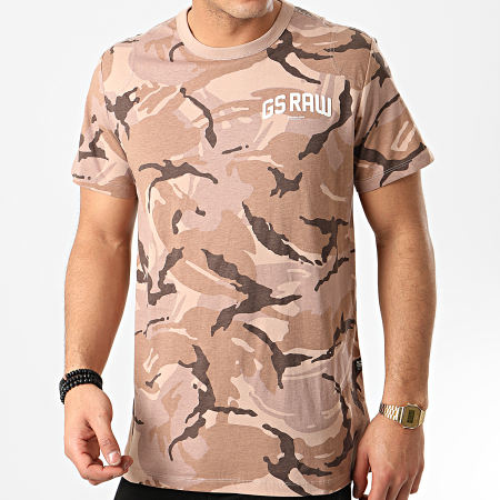 G-Star - Tee Shirt Camouflage D16391-C260 Marron