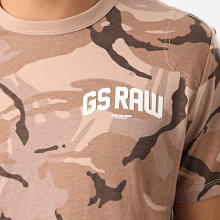 G-Star - Tee Shirt Camouflage D16391-C260 Marron
