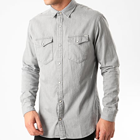 Jack And Jones - Chemise Manches Longues Sheridan Gris