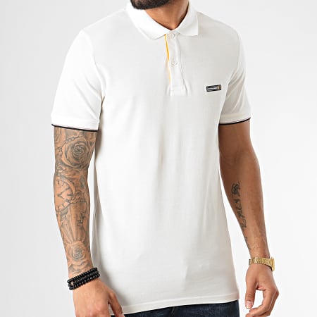 Jack And Jones - Polo Manches Courtes Chelsey Ecru