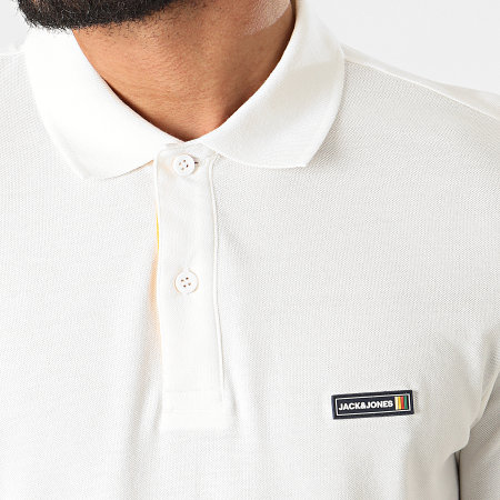 Jack And Jones - Polo Manches Courtes Chelsey Ecru