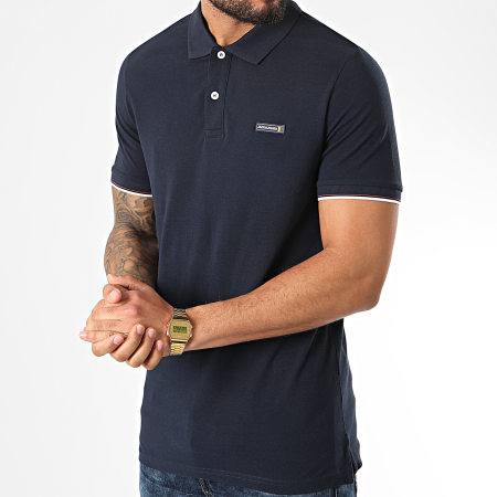 Jack And Jones - Polo Manches Courtes Chelsey Bleu Marine