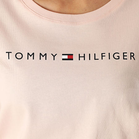 Tommy Hilfiger - Tee Shirt Femme RN Logo 1618 Rose Clair