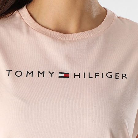 Tommy Hilfiger - Robe Tee Shirt Femme RN Half Sleeve 1639 Rose Clair