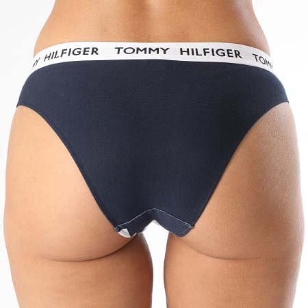 Tommy Hilfiger - Culotte Bikini Print Femme 2206 Bleu Marine