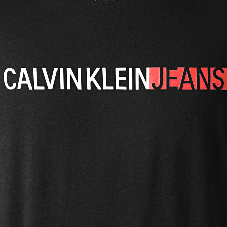 Calvin Klein - Tee Shirt Stripe Institutional Logo 4808 Noir