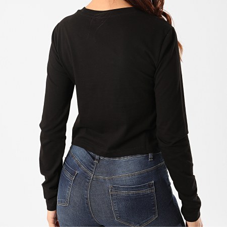 Fila - Tee Shirt Crop Manches Longues Femme Eaven Noir