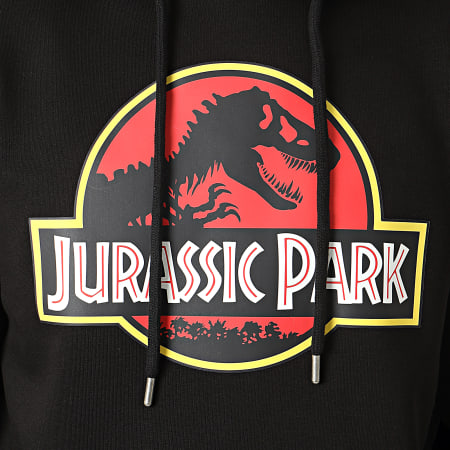 Jurassic Park - Sweat Capuche Jurassic Park Original Logo Noir