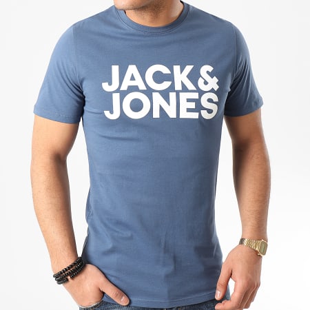 Jack And Jones - Tee Shirt Corp Logo Bleu Marine