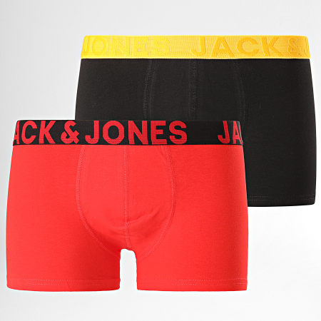 Jack And Jones - Lot De 2 Boxers Elvis Rouge Noir