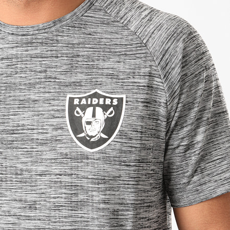 New Era - Tee Shirt NFL Oakland Raiders Engineered Raglan 12195336 Gris Chiné