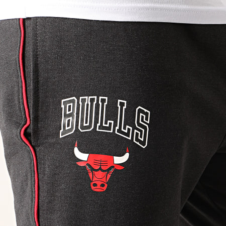 New Era - Pantalon Jogging NBA Chicago Bulls Piping 12195375 Gris Anthracite Chiné