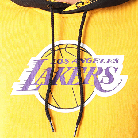 New Era - Sweat Capuche A Bandes NBA Colour Block Los Angeles Lakers 12195396 Noir Jaune