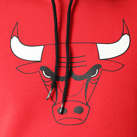 New Era - Sweat Capuche A Bandes Chicago Bulls Colorblock 1295397 Noir Rouge