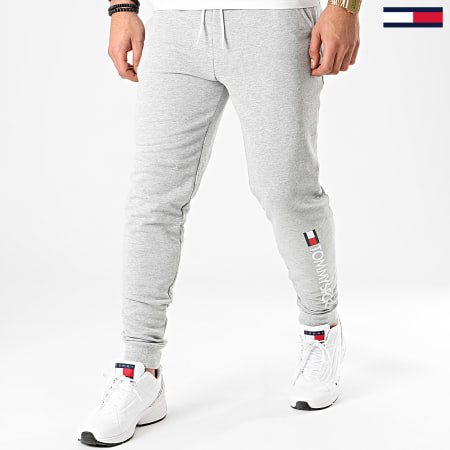 Tommy Hilfiger - Pantalon Jogging Cuff Fleece Logo 0359 Gris Chiné