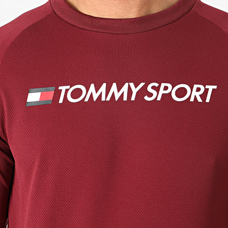 Tommy Hilfiger - Tee Shirt Training Top Mesh Logo 0357 Bordeaux