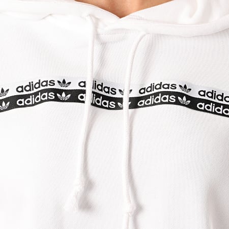 Adidas Originals - Sweat Capuche A Bandes FM2500 Blanc