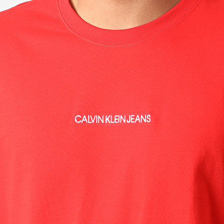 Calvin Klein - Tee Shirt Institutional Chest Logo 5186 Rouge