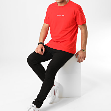 Calvin Klein - Tee Shirt Institutional Chest Logo 5186 Rouge