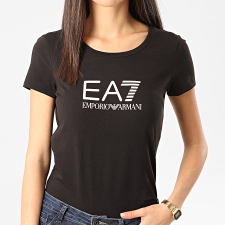 EA7 Emporio Armani - Tee Shirt Slim Femme 8NTT63-TJ12Z Noir