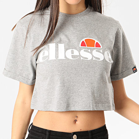Ellesse - Tee Shirt Crop Femme Alberta SGS04484 Gris Chiné