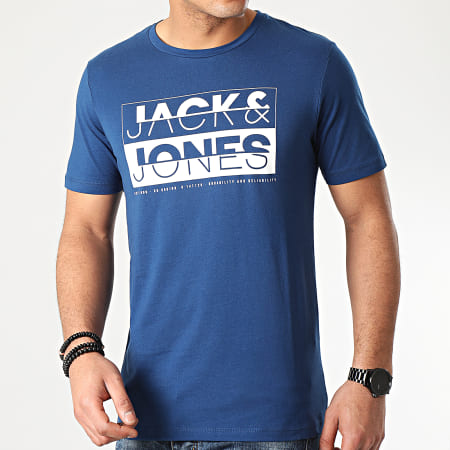 Jack And Jones - Tee Shirt Eddie Bleu Indigo