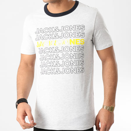 Jack And Jones - Tee Shirt Pine Gris Chiné