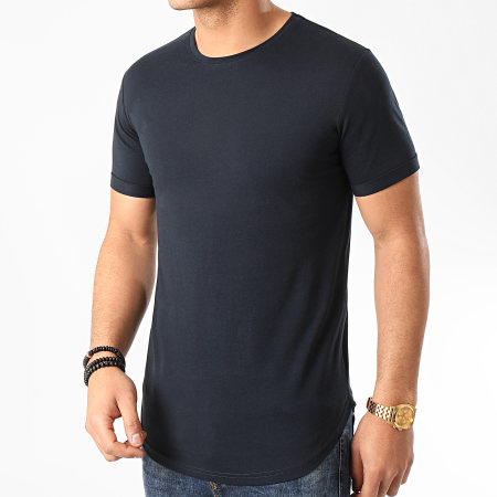 LBO - Lote de 2 camisetas oversize 1018 Azul marino Blanco