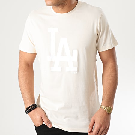 New Era - Tee Shirt MLB Seasonal Team Logo Los Angeles Dodgers 12195433 Beige
