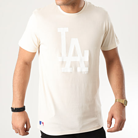 New Era - Tee Shirt MLB Seasonal Team Logo Los Angeles Dodgers 12195433 Beige