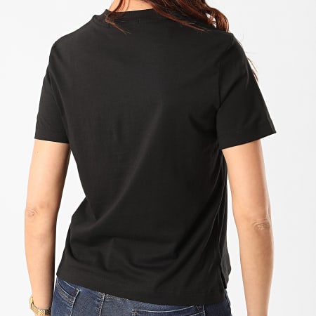 Calvin Klein - Tee Shirt Femme Round Logo 3544 Noir