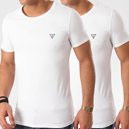 Guess - Lot De 2 Tee Shirts Slim U97G02-JR003 Blanc