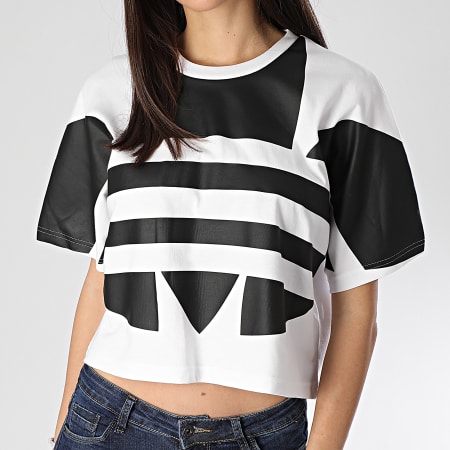 Adidas Originals - Tee Shirt Femme Large Logo FM2564 Blanc