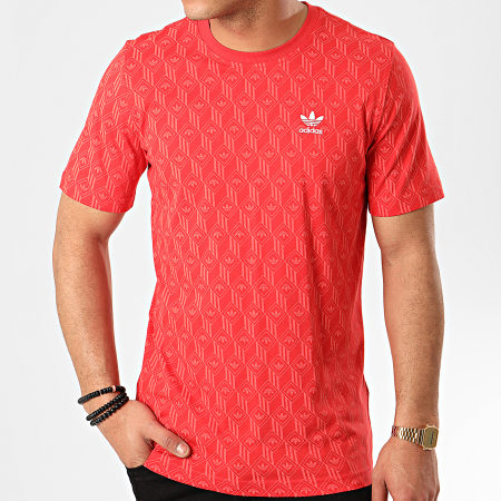 Adidas Originals - Tee Shirt Mono All Over Print FM3426 Rouge