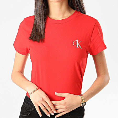 Calvin Klein - Tee Shirt Femme QS6356E Rouge