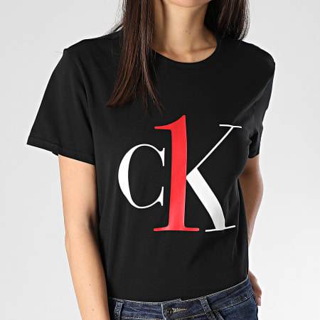 Calvin Klein - Tee Shirt Slim Femme QS6436E Noir