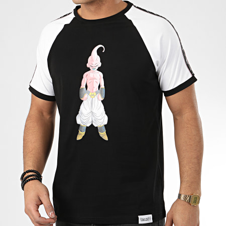 Dragon Ball Z - Tee Shirt A Bandes Buu Bicolore Noir Blanc