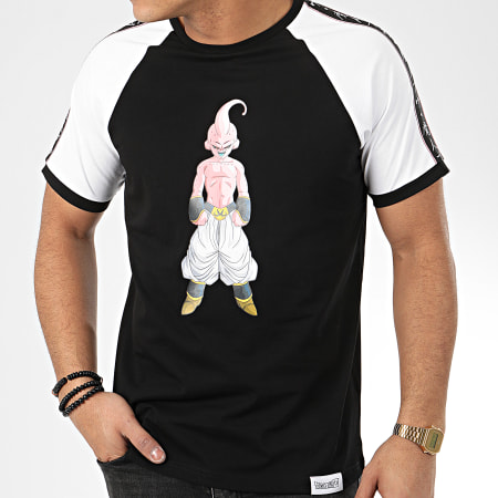 Dragon Ball Z - Tee Shirt A Bandes Buu Bicolore Noir Blanc