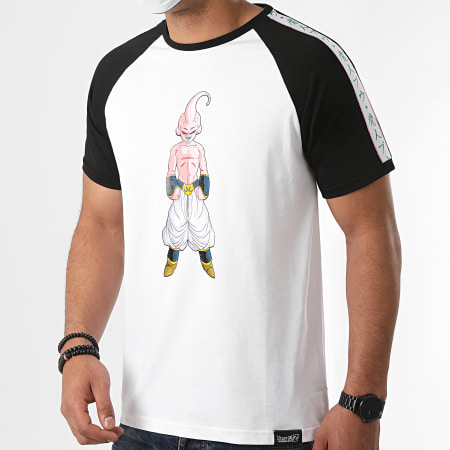 Dragon Ball Z - Tee Shirt A Bandes Buu Bicolore Blanc Noir